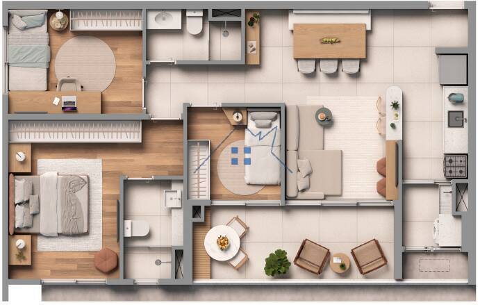 Apartamento, 3 quartos, 76 m² - Foto 14