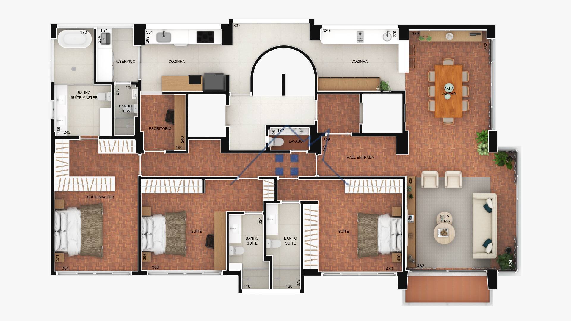 Apartamento, 3 quartos, 210 m² - Foto 4